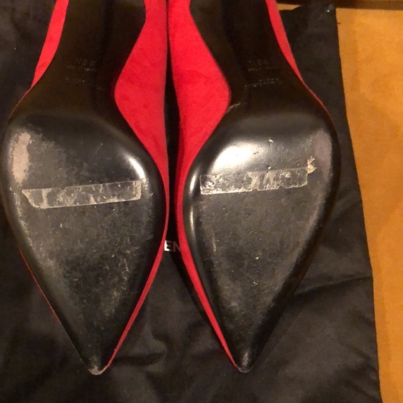 Saint Laurent Red suede Heels 36 1/2 - Picture 4 of 7
